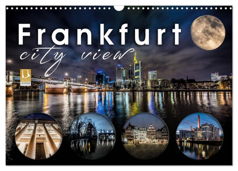 Frankfurt city view (Wandkalender 2027 DIN A3 quer), CALVENDO Monatskalender