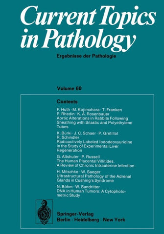 Current Topics in Pathology / Ergebnisse der Pathologie