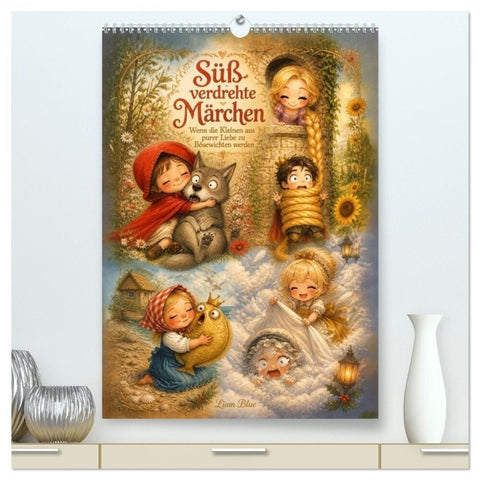 Süß verdrehte Märchen (hochwertiger Premium Wandkalender 2027 DIN A2 hoch), Kunstdruck in Hochglanz