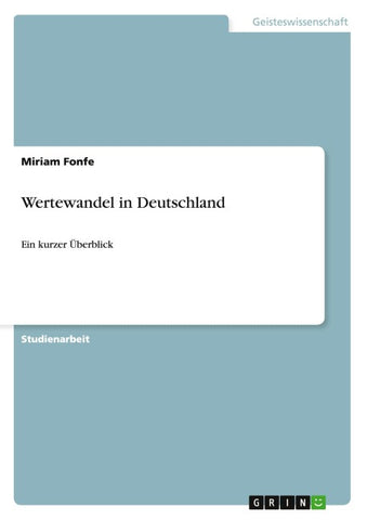 Wertewandel in Deutschland
