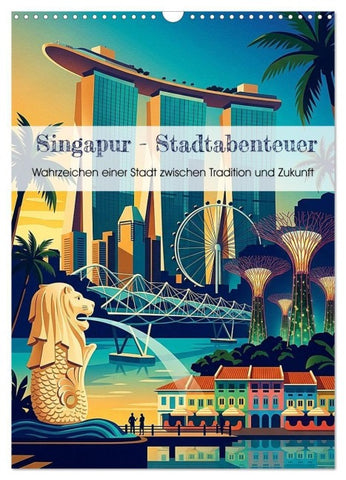 Singapur - Stadtabenteuer (Wandkalender 2027 DIN A3 hoch), CALVENDO Monatskalender
