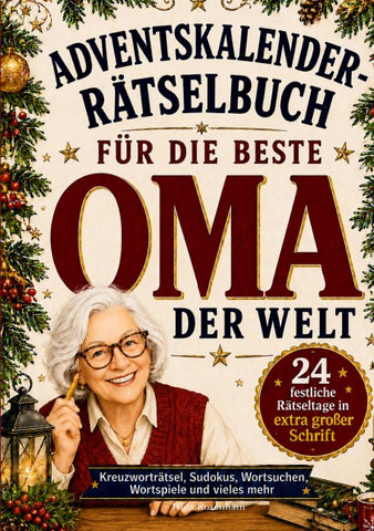 Adventskalender-Rätselbuch für die beste Oma der Welt