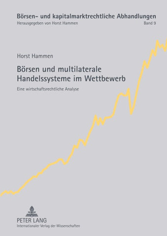 Börsen und multilaterale Handelssysteme im Wettbewerb