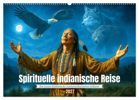 Spirituelle indianische Reise (Wandkalender 2027 DIN A2 quer), CALVENDO Monatskalender