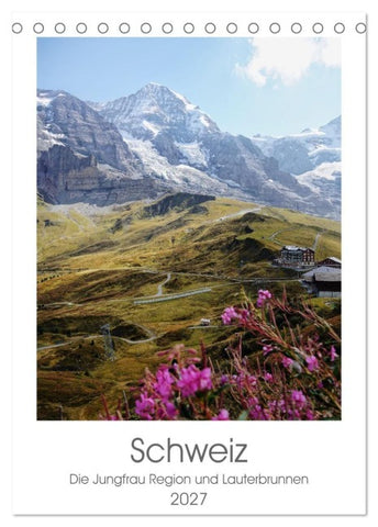Schweiz (Tischkalender 2027 DIN A5 hoch), CALVENDO Monatskalender