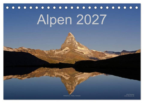 Alpen (Tischkalender 2027 DIN A5 quer), CALVENDO Monatskalender