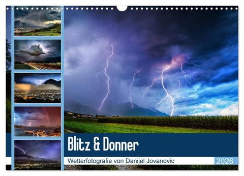 Blitz & Donner (Wandkalender 2026 DIN A3 quer), CALVENDO Monatskalender