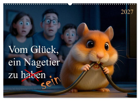 Vom Glück, ein Nagetier zu sein (Wandkalender 2027 DIN A2 quer), CALVENDO Monatskalender