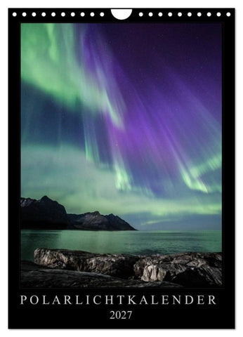 Polarlichtkalender (Wandkalender 2027 DIN A4 hoch), CALVENDO Monatskalender
