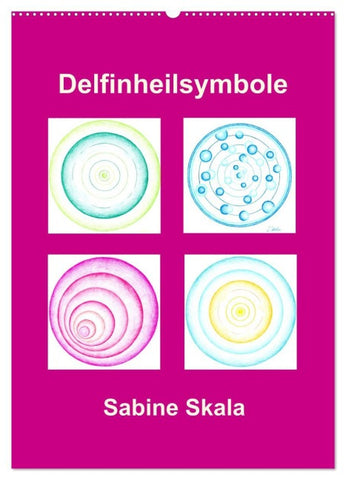 Delfinheilsymbole (Wandkalender 2026 DIN A2 hoch), CALVENDO Monatskalender