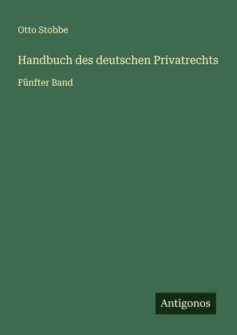 Handbuch des deutschen Privatrechts