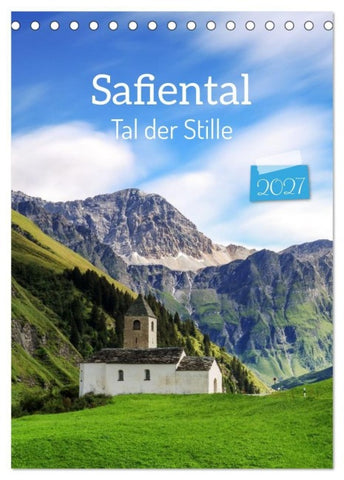 Safiental - Tal der Stille (Tischkalender 2027 DIN A5 hoch), CALVENDO Monatskalender