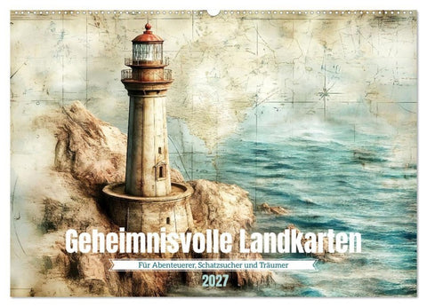 Geheimnisvolle Landkarten (Wandkalender 2027 DIN A2 quer), CALVENDO Monatskalender