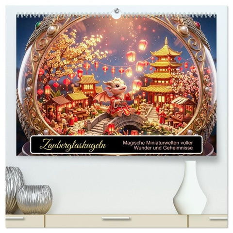 Zauberglaskugeln (hochwertiger Premium Wandkalender 2027 DIN A2 quer), Kunstdruck in Hochglanz