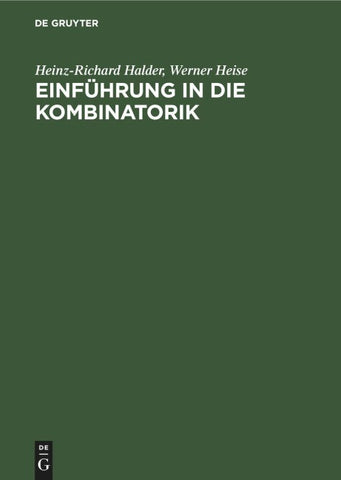 Einführung in die Kombinatorik
