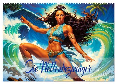 Die Wellenbezwinger (Wandkalender 2027 DIN A2 quer), CALVENDO Monatskalender