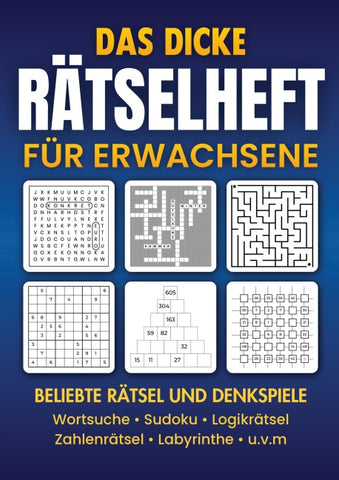 Das dicke Rätselheft für Erwachsene: