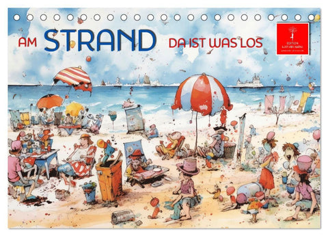 Am Strand da ist was los (Tischkalender 2027 DIN A5 quer), CALVENDO Monatskalender