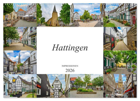 Hattingen Impressionen (Wandkalender 2026 DIN A2 quer), CALVENDO Monatskalender