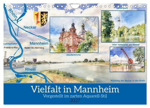 Vielfalt in Mannheim (Wandkalender 2027 DIN A4 quer), CALVENDO Monatskalender