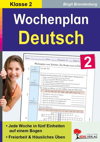 Wochenplan Deutsch / Klasse 2
