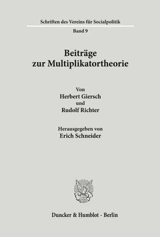 Beiträge zur Multiplikatortheorie.