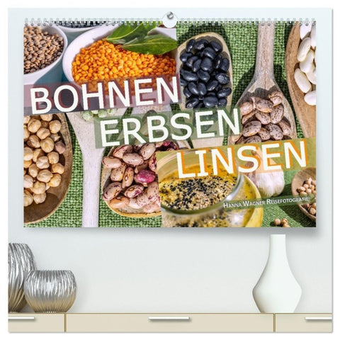 Bohnen Erbsen Linsen (hochwertiger Premium Wandkalender 2027 DIN A2 quer), Kunstdruck in Hochglanz
