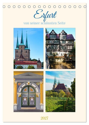 Erfurt von seiner schönsten Seite (Tischkalender 2027 DIN A5 hoch), CALVENDO Monatskalender
