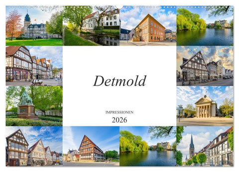 Detmold Impressionen (Wandkalender 2026 DIN A2 quer), CALVENDO Monatskalender
