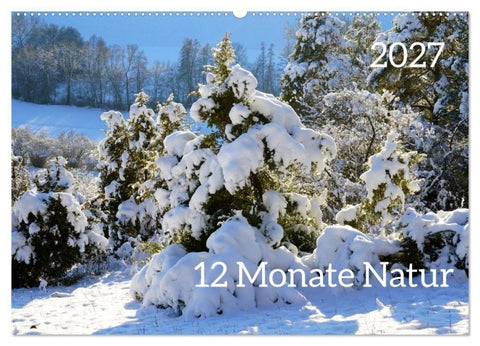 12 Monate Natur (Wandkalender 2027 DIN A2 quer), CALVENDO Monatskalender