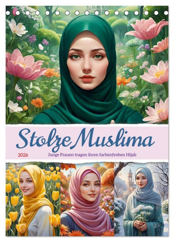 Stolze Muslima (Tischkalender 2026 DIN A5 hoch), CALVENDO Monatskalender