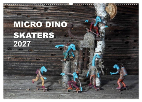 Micro Dino Skaters 2027 (Wandkalender 2027 DIN A2 quer), CALVENDO Monatskalender