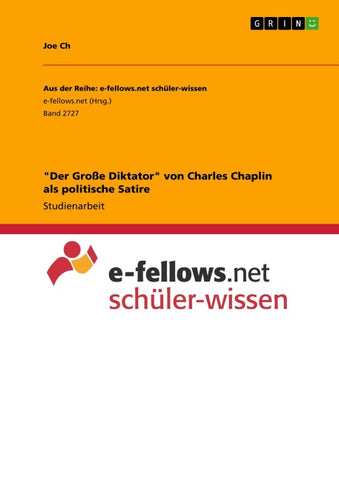 "Der Große Diktator" von Charles Chaplin als politische Satire