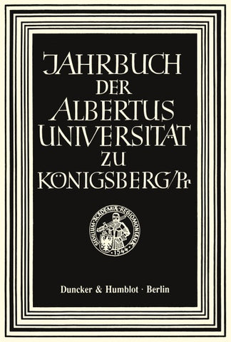 Jahrbuch der Albertus-Universität zu Königsberg/Pr.