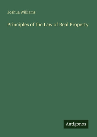 Principles of the Law of Real Property