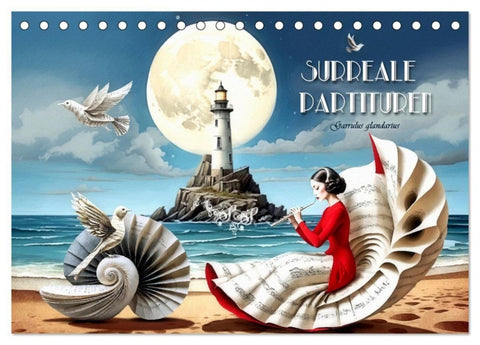 Surreale Partituren (Tischkalender 2027 DIN A5 quer), CALVENDO Monatskalender