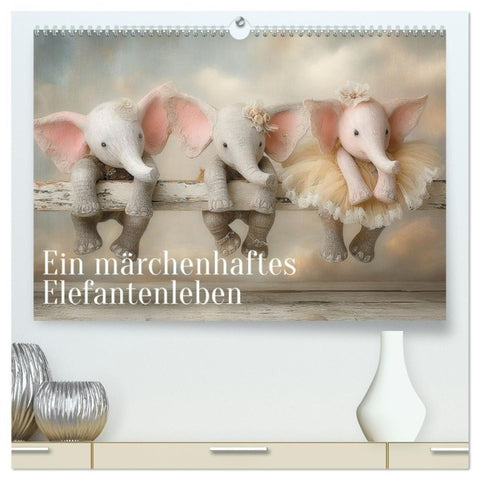 Ein märchenhaftes Elefantenleben (hochwertiger Premium Wandkalender 2027 DIN A2 quer), Kunstdruck in Hochglanz