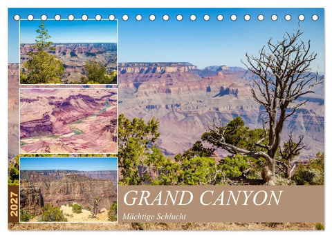 GRAND CANYON Mächtige Schlucht (Tischkalender 2027 DIN A5 quer), CALVENDO Monatskalender