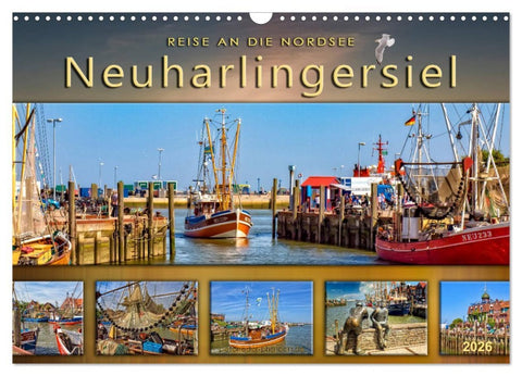 Reise an die Nordsee - Neuharlingersiel (Wandkalender 2026 DIN A3 quer), CALVENDO Monatskalender