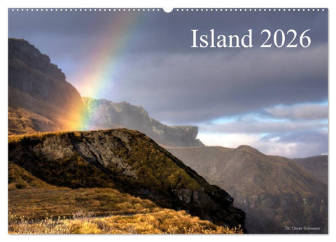 Island 2026 (Wandkalender 2026 DIN A2 quer), CALVENDO Monatskalender