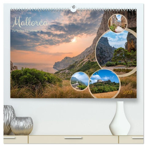 Mallorca - Perle des Mittelmeers (hochwertiger Premium Wandkalender 2027 DIN A2 quer), Kunstdruck in Hochglanz