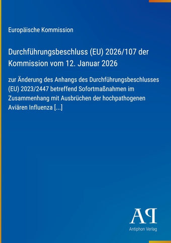 Durchführungsbeschluss (EU) 2026/107 der Kommission vom 12. Januar 2026