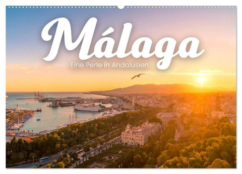 Málaga - Eine Perle in Andalusien. (Wandkalender 2027 DIN A2 quer), CALVENDO Monatskalender