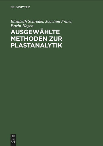 Ausgewählte Methoden zur Plastanalytik