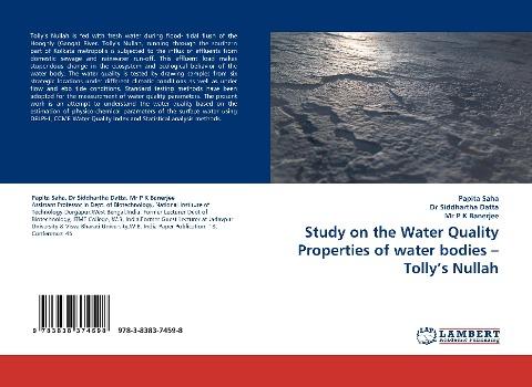 Study on the Water Quality Properties of water bodies - Tolly's Nullah