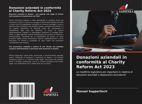 Donazioni aziendali in conformità al Charity Reform Act 2023