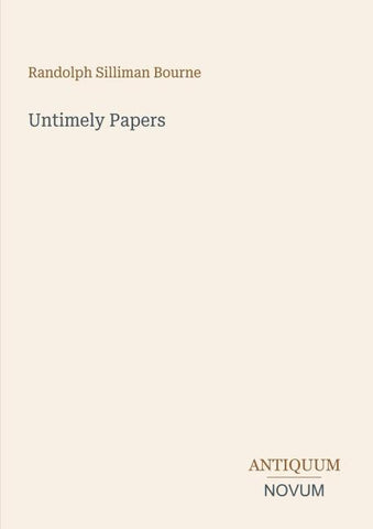 Untimely Papers