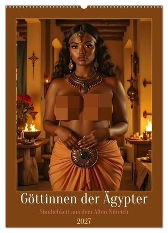 Göttinnen der Ägypter (Wandkalender 2027 DIN A2 hoch), CALVENDO Monatskalender