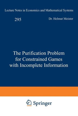 The Purification Problem for Constrained Games with Incomplete Information