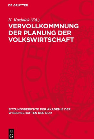 Vervollkommnung der Planung der Volkswirtschaft